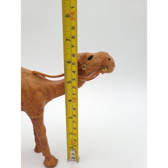 Vintage Leather Wrapped Camel Statue Figurine 9 Inch - Picture 8 of 8